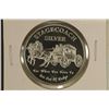 Image 1 : 1 TROY OZ .999 FINE SILVER PF ROUND STAGECOACH