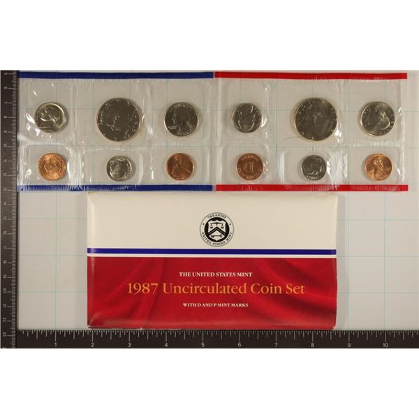 1987 US MINT SET (UNC) P/D (WITH ENVELOPE)