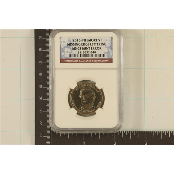 ERROR 2010 FILLMORE $ MISSING EDGE LETTERING
