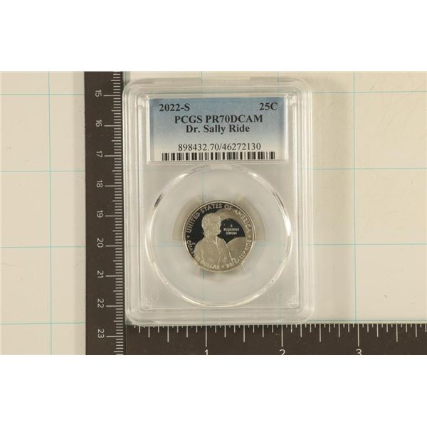 2022-S DR. SALLY RIDE US QUARTER PCGS PR70 DCAM
