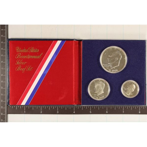 1976 US SILVER 3 COIN BICENTENNIAL PF SET