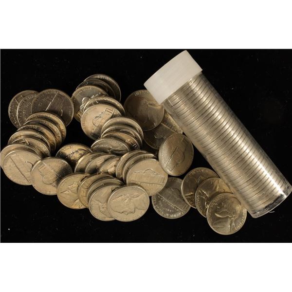 2 SOLID DATE $2 ROLLS OF JEFFERSON NICELS: 1948 &