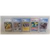 Image 1 : LOT OF 5 GRADED POKEMON CARDS