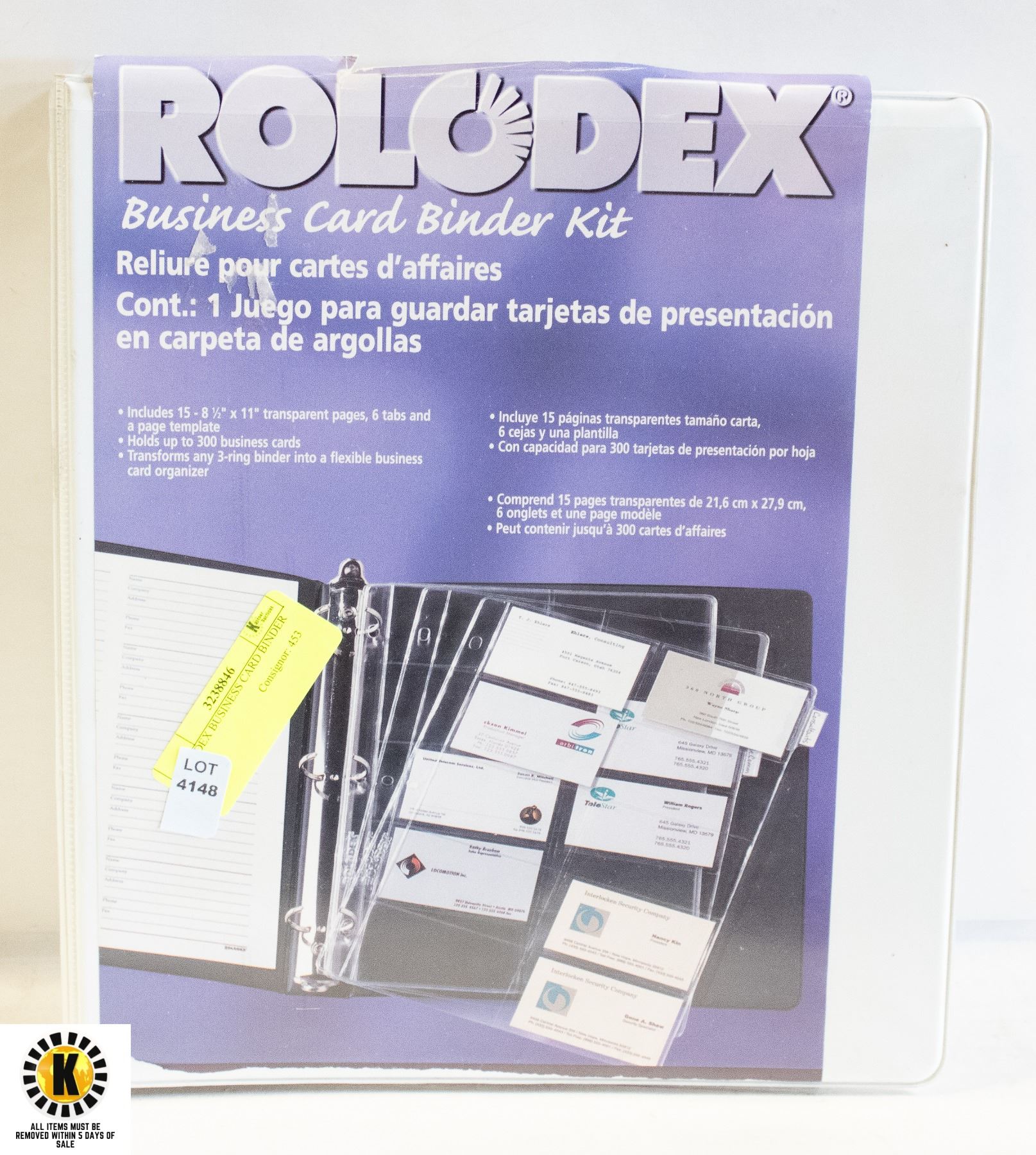 Manual Rolodex ROLODEX BUSINESS CARD BINDER KIT