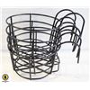 Image 1 : 4 PACK ROUND HANGING RAILING PLANTERS, METAL