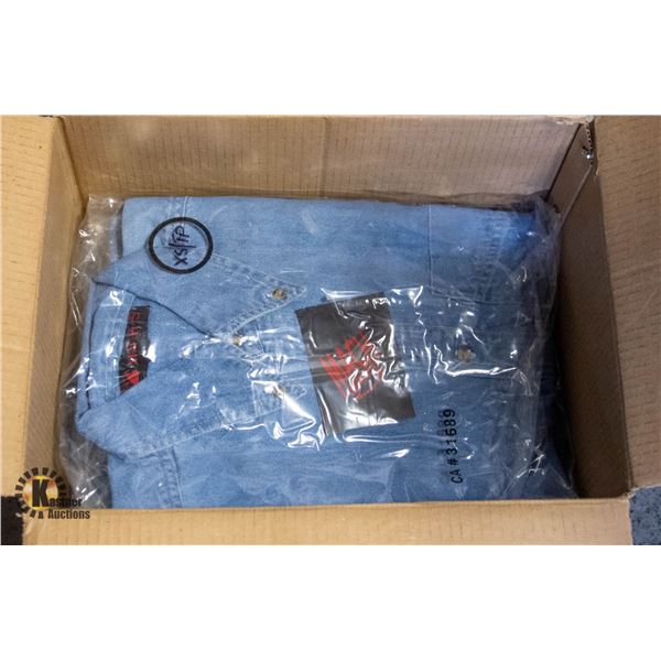 NEW MEN'S SHIRTS CASE OF 9 DENIM SIZE XS