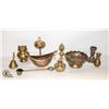 Image 1 : DECORATIVE METALWARE ITEMS- BOX LOT ASSORTED