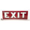 Image 1 : VINTAGE GLASS "EXIT" SIGN HAND PAINTED 16.5" X 6"