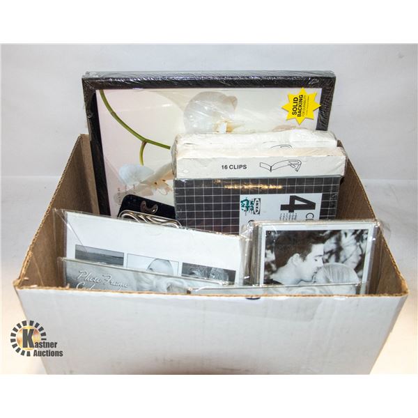 PHOTO FRAMES- BOX LOT ASSORTED