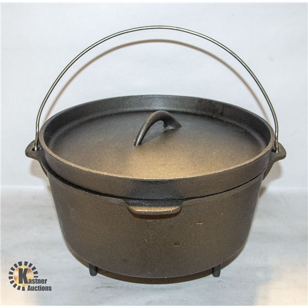 CAST IRON DUTCH OVEN 3 LEGS W/FLANGED LID 6" X 12"