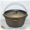 Image 1 : CAST IRON DUTCH OVEN 3 LEGS W/FLANGED LID 6" X 12"