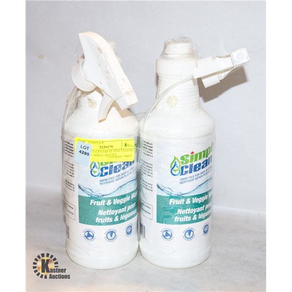 SIMPLY CLEAN FRUIT AND VEGGIE WASH 1L SPRAY BOTTLE