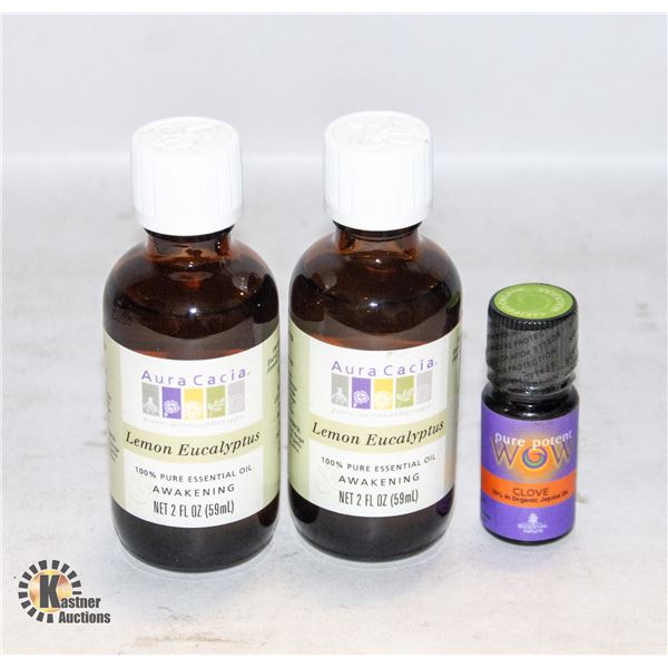 AURA CACIA "LEMON EUCALYPTUS" & "CLOVE" OIL (3