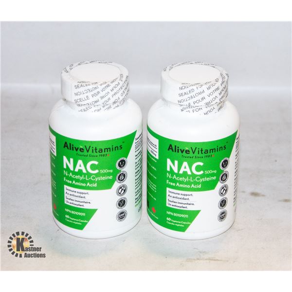ALIVE VITAMINS NAC IMMUNE SUPPORT- 500ML- LOT OF 2