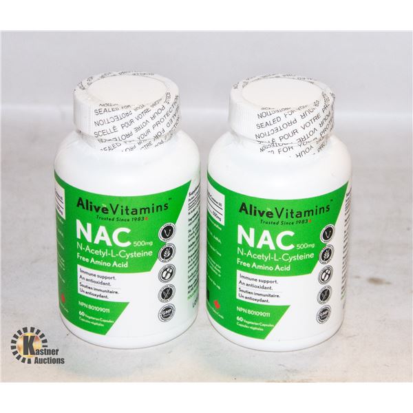 ALIVE VITAMINS NAC IMMUNE SUPPORT- 500ML- LOT OF 2