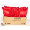 Image 1 : 2 NEW DOWN-FILLED THROW PILLOWS (DEEP RED)