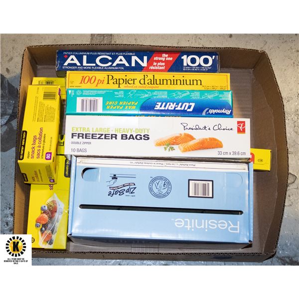 KITCHEN WRAP & FOIL- ASSORTED- NEW