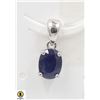 Image 1 : #27-HEATED BLUE SAPPHIRE PENDANT