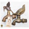 Image 1 : PAIR ORNATE FIGURAL WATER TAPS BRASS