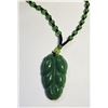 Image 1 : 6)  NATURAL GREEN JADE PENDANT SUSPENDED  0N  GREE
