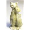 Image 1 : 22)  FIGURINE OF 2 CATS MADE OF HETIAUN JADE, STAN