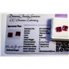 Image 1 : 14)  SET OF 2 MATCHED PRINCESS CUT RUBY GEMSTONES,