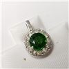 Image 1 : BZ1724-9 14K CHROME DIOPSIDE DIAMOND PENDANT
