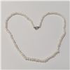 Image 1 : BZ1724-47 SILVER FRESH WATER PEARL 14" NECKLACE