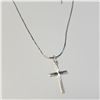 Image 1 : BZ1724-50 SILVER CROSS 18" NECKLACE