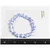 Image 1 : NEW BLUE FLOWER CERAMIC BEAD BRACELET