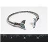 Image 1 : NEW SILVER TONE WHALE TAIL CUFF BRACELET