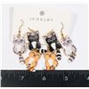 Image 1 : 3 PC DANGLE CAT EARRINGS