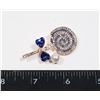 Image 1 : NEW CLEAR AND BLUE RHINESTONE LOLLIPOP BROOCH