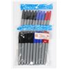 Image 1 : 2 NEW PACKS OF PERMANENT MARKERS. BLACK, BLUE AND