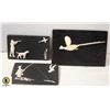 Image 1 : 3 BLACK BACKGROUND RESIGN ART FIGURES