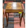 Image 1 : SMALL WOOD SIDE TABLE 16.5"X14"X25"
