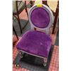 Image 1 : PURPLE VELVET CHIPPENDALE CHILDS CHAIR-ESTATE