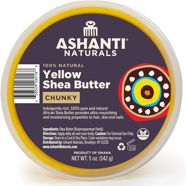 ASANTI NATURALS YELLOW SHEA BUTTER ( CHUNKY ) 142G