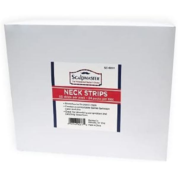 BRAND NEW BOX OF 24 PACKS SCALPMASTER NECK STRIPS