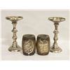 Image 1 : FLAT WITH 2 SILVER PLATED CANDLEHOLDERS