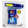 Image 1 : WHITE CREW SOCKS 6-12 SIZE 6-PACK FRUIT OF