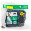 Image 1 : BLACK ANKLE SOCKS 6-12 SIZE 6-PACK FRUIT OF