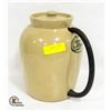 Image 1 : ANTIQUE CROCK WITH LID-ESTATE