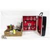 Image 1 : BAR LOT INCLUDES VINTAGE TRAVEL BAR CASE