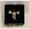 Image 1 : NEW WIRE WRAPPED CLEAR QUARTZ PENDANT NECKLACE