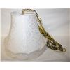 Image 1 : VINTAGE SWAG LAMP W/ FABRIC SHADE - TESTED