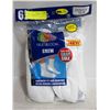 Image 1 : WHITE CREW SOCKS 12-16 SIZE 6-PACK FRUIT OF