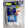 Image 1 : WHITE CREW SOCKS 12-16 SIZE 6-PACK FRUIT OF