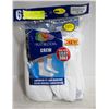 Image 1 : WHITE CREW SOCKS 12-16 SIZE 6-PACK FRUIT OF
