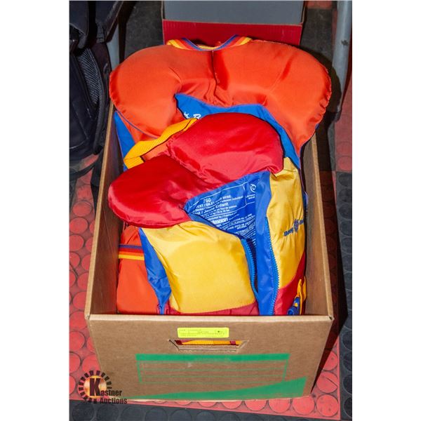 USED LIFE VESTS ONE YOUTH 60-90LBS & ONE INFANT